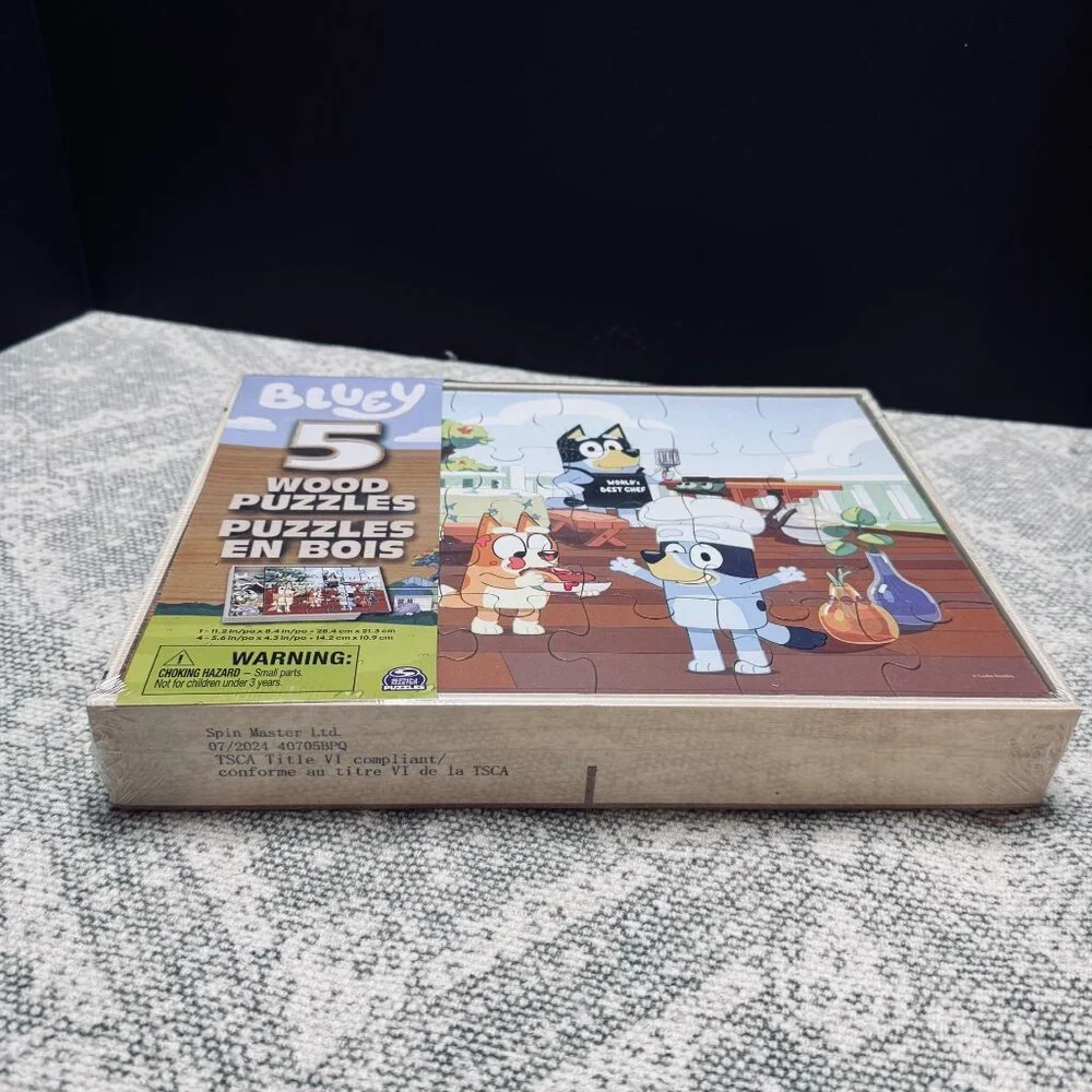 Bluey 5 Wood Puzzles - Picture 3 of 3